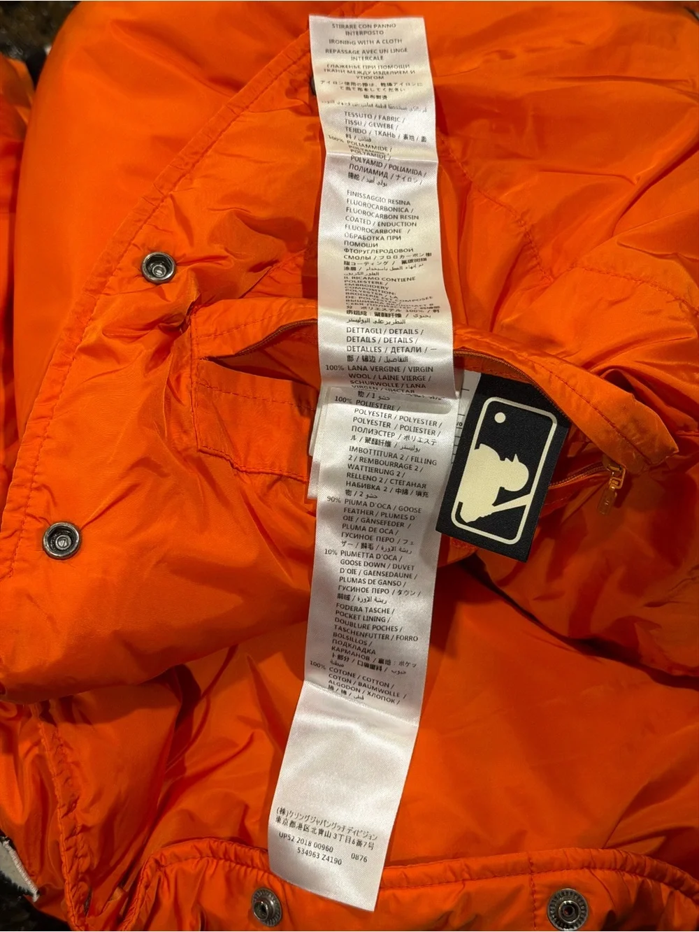Gucci x MLB New York Yankees Orange Puffer Padded Bomber Jacket